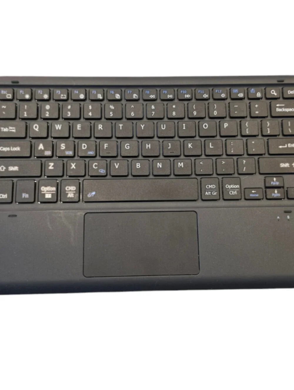 Slim black wireless Bluetooth mini keyboard